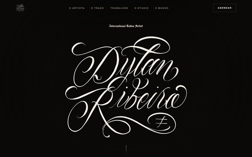 Landing page Dylan Ribeiro Tattoo